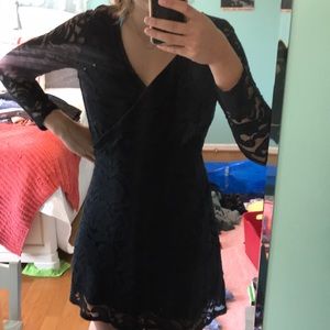 Black lace dress